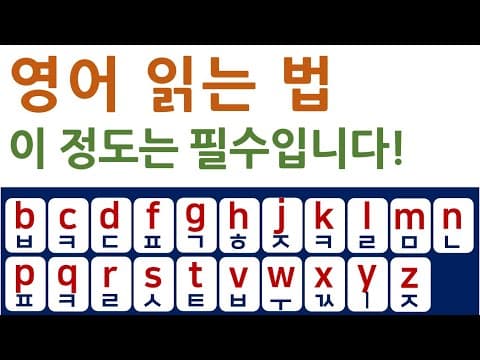 영어 읽기 교육의 핵심! 알파벳 소리 이해로 영어가 쉬워져요