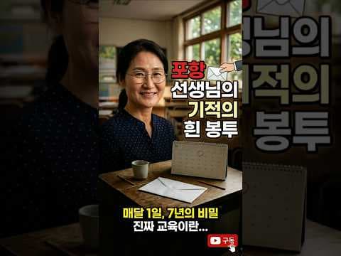 스승의날 교육: 7년간 이어진 선생님의 따뜻한 제자 사랑 나눔